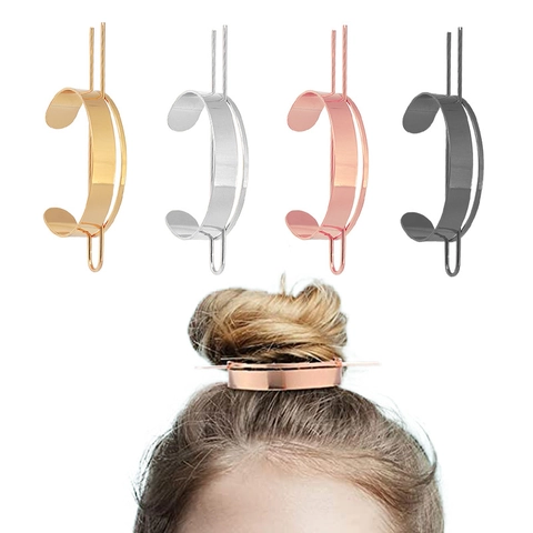 Fermaglio Per Capelli Minimalista In Lega Per Donna Gabbia Per Capelli Geometrica Superficie Liscia Bastoncino Per Capelli