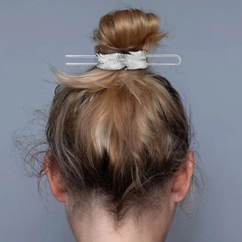 3Pcs Elegant Alloy Metal Hair Stick Set Leaf Feather Geometric Design Gold Silver Rose Gold Hair Pins For Women Wedding Party Jewelry