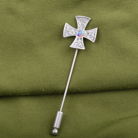 Elegant Alloy Rhinestone Stick Pin Brooch Long Needle Lapel Pin For Women Men Fashion Floral Animal Pearl Suit Brooches Jewelry