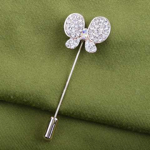 Spilla a Farfalla con Strass da Donna in Lega di Cristallo a Forma di Animale Clip per Sciarpa Gioielli Regalo Oro Argento Oro Rosa