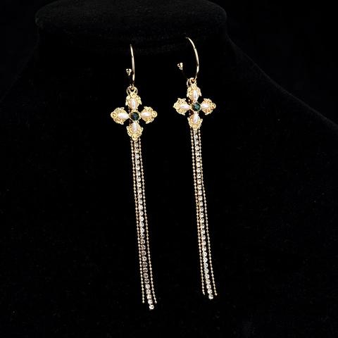 Legierung Strass Schleife Stern Ballerina Ohrringe Mit 925 Sterlingsilber Stift Elegante Künstliche Perlen Ohrstecker Koreanischer Schmuck