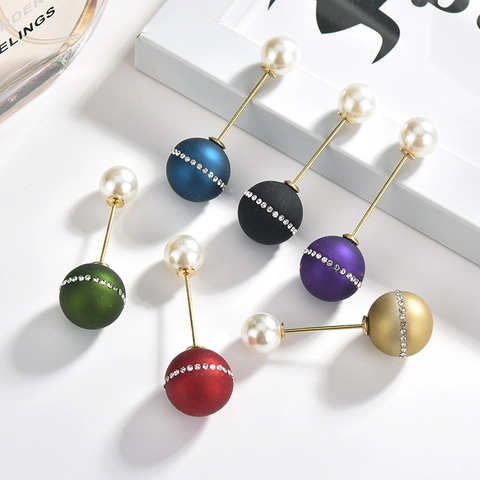 Elegant Alloy Rhinestone Artificial Pearl Brooch For Women Korean Geometric Floral Pin Suit Corsage Fashion Jewelry Gift