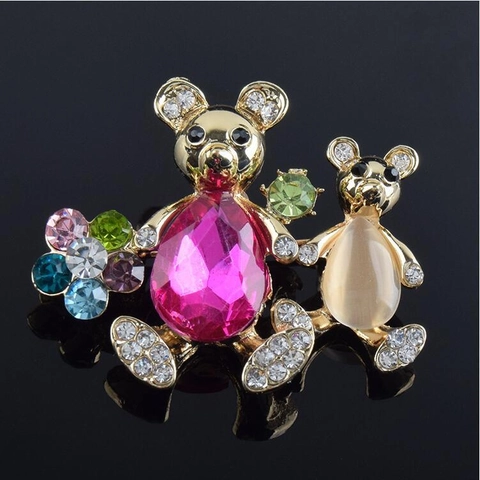 Luxury Alloy Rhinestone Animal Brooch For Women Owl Butterfly Bee Swan Floral Fashion Lapel Pins Wedding Banquet Jewelry Gift