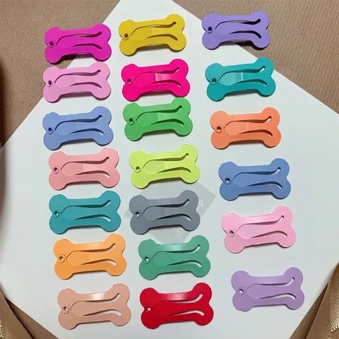 Mini Knochenform Haarspangen Bunte Metall BB Clips Kleine Haarspangen Für Kinder Haustiere Haarschmuck 2.5cm Süße Haar-Accessoires
