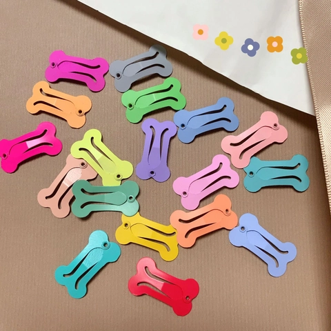 Mini Knochenform Haarspangen Bunte Metall BB Clips Kleine Haarspangen Für Kinder Haustiere Haarschmuck 2.5cm Süße Haar-Accessoires