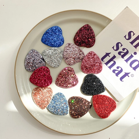 Glänzende Pailletten Stern Herz Haarclips Für Kinder Mädchen Koreanischer Stil Glitzer Snap Clips Tägliche Haar Accessoires