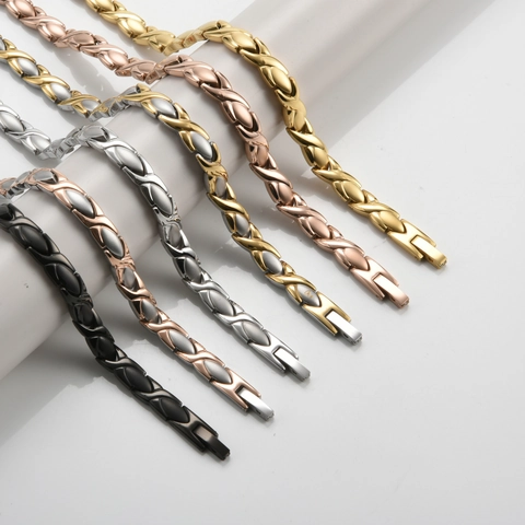 Stainless Steel Magnetic Bracelet For Men Anti Fatigue Health Therapy Energy Chain Fashion Jewelry Polished Bracelet