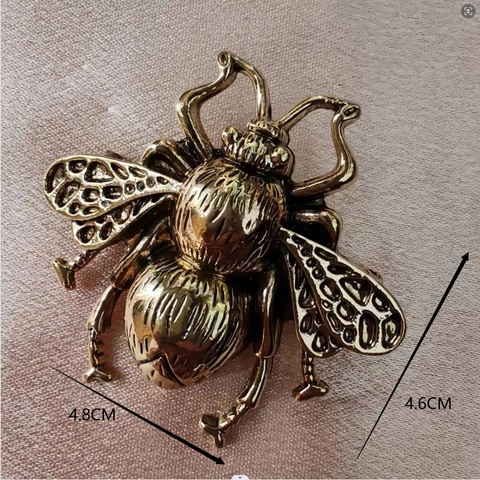 Broche de Abeja de Aleación de Zinc Oro Vintage para Mujer Corsage en Forma de Animal Hueco de Alta Calidad para Chaqueta