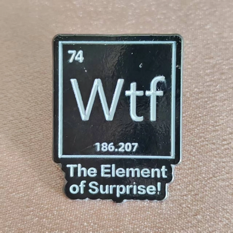 Kreativer Humor Wtf Periodensystem Der Elemente Emaille Pin Zinklegierung Brosche Abzeichen Für Rucksack Kleidung Jacke Zubehör Unisex Schmuck