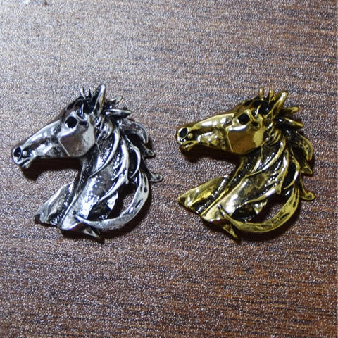 Vintage Legierung Pferdekopf Brosche Pin Für Damen Herren Mode Tier Brust Blume Zubehör Gold Silber Plattiert Schmuck Geschenk