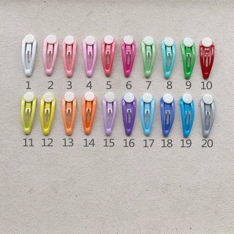 Kids Candy Color Painted Metal Teardrop BB Hair Clips For Girls Children Macaron Glue Dropping Snap Clips Hair Accessories