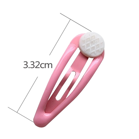Kids Candy Color Painted Metal Teardrop BB Hair Clips For Girls Children Macaron Glue Dropping Snap Clips Hair Accessories