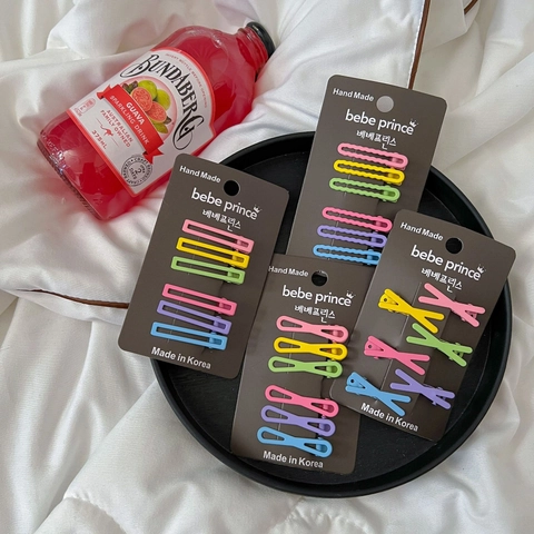 Kids Matte Candy Color Hair Clips Korean Minimalist Morandi Duckbill Side Hairpins Geometric Sweet Girls Hair Accessories
