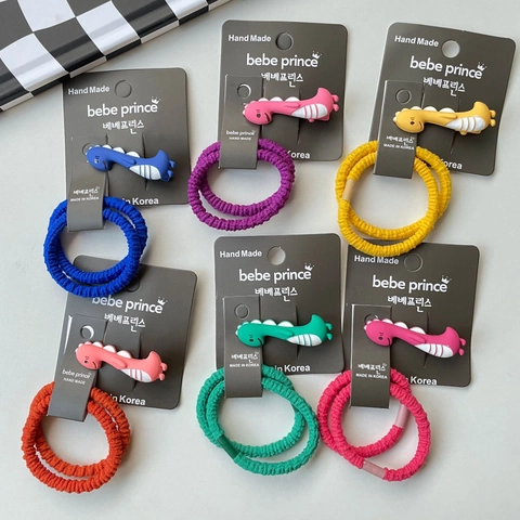 Cartoon Kids Hair Accessory Set With Rabbit Bear Dinosaur Clips And Elastic Ties Korean Style Colorful Girls Cute Headwear