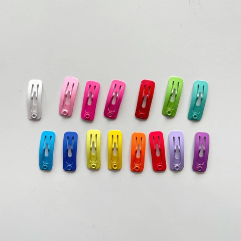 Mini Square Colorful Metal Painted Snap Hair Clips Tiny BB Hairpins For Kids Pets Doll Hair Styling Decoration Accessories