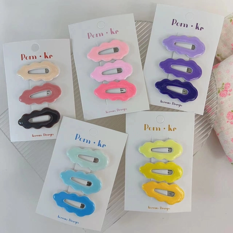 Fermagli per Capelli in Acrilico Kids Gradient Wave Cloud per Ragazze Stile Coreano Colorati Clip BB Accessori Capelli