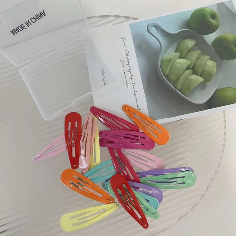 Mollette per Capelli in Metallo Colori Caramella per Bambini Clip BB a Goccia d'Acqua per Ragazze Accessori Quotidiani