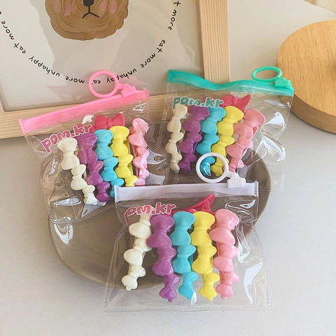 Dulces Clips Para El Cabello De Pico De Pato Con Lazo De Color Caramelo Para Mujeres Niñas Horquillas De Resina Acrílica Mate