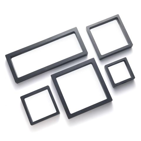 Boîte à Bijoux à Suspension en Film PE Présentoir Flottant 3D pour Bague Boucle d'Oreille Collier Emballage de Bijoux en Plastique Anti-Oxydation