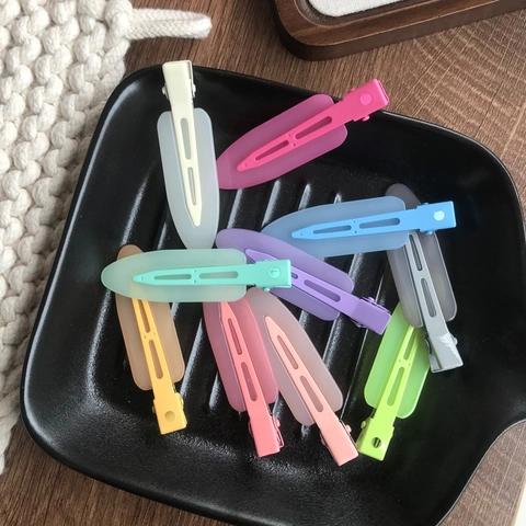 Pinzas para el Pelo de Gota de Agua Color Macaron Mate para Mujeres Niñas Pinza para Flequillo Minimalista de Plástico y Metal