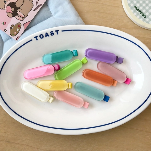 Kinder Candy Color Gelee Oval Haarspangen Acryl Harz Geometrische Entenschnabel Clips Mattiert Süß Minimalismus Mädchen Haarschmuck