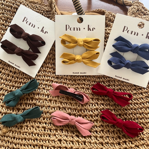 Fermagli per Capelli a Fiocco in Tessuto Fatti a Mano per Ragazze Set di Forcine in Nastro Vintage Accessori per Capelli Bambini