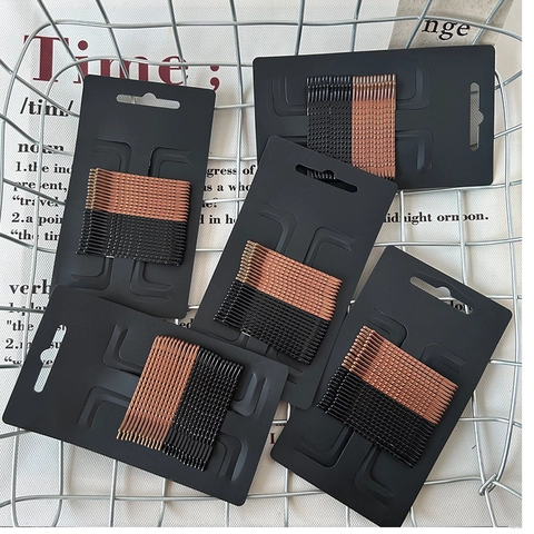 Koreanischer Stil Einfach Metall Welle Haarnadeln Schwarz Kaffee Haarspangen Für Mädchen Kinder Minimalistisch Haarschmuck