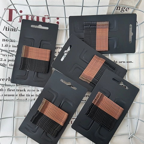 Koreanischer Stil Einfach Metall Welle Haarnadeln Schwarz Kaffee Haarspangen Für Mädchen Kinder Minimalistisch Haarschmuck