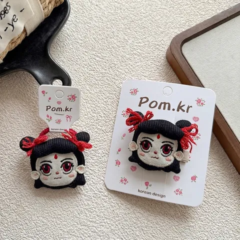 Simpatici Accessori per Capelli con Ricamo di Personaggi dei Cartoni Animati per Bambine Elastici e Fermagli in Tessuto