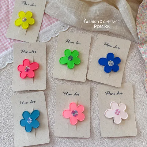 Dulce Pinza para el Cabello de Flor Mate Coreana Para Niños Color Caramelo Resina Pasador Floral Pinza Lateral Niñas Accesorios para el Cabello