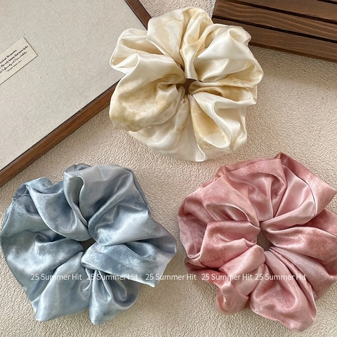 Dolci Elastici per Capelli in Stile Coreano con Fiocco in Tessuto Alta Elasticità Strass Grande Cerchio per Capelli per Donna Ragazza