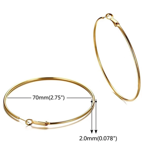 Orecchini a Cerchio in Acciaio Inossidabile di Moda per Donna Grandi Orecchini Geometrici Tondi Accessori Gioielli Minimalisti Galvanizzati