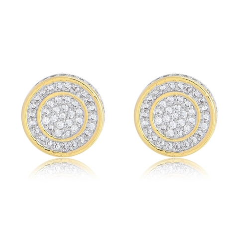 Hip Hop Circular Stud Earrings For Men Women S925 Sterling Silver Post Micro Pave Zirconia Iced Out Round Ear Piercing Jewelry Gift