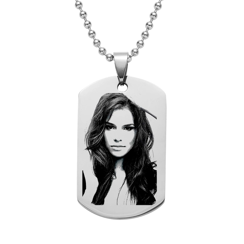 Minimalist Stainless Steel Dog Tag Pendant Necklace For Men Women Hip Hop Fashion Jewelry Bead Chain ID Tag Commemorative Gift