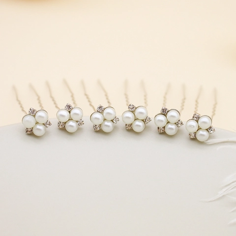 Forcine per Capelli da Sposa in Lega con Perle Artificiali e Strass Forcine a U per Donna Matrimonio Festa Retrò Accessori Fatti a Mano