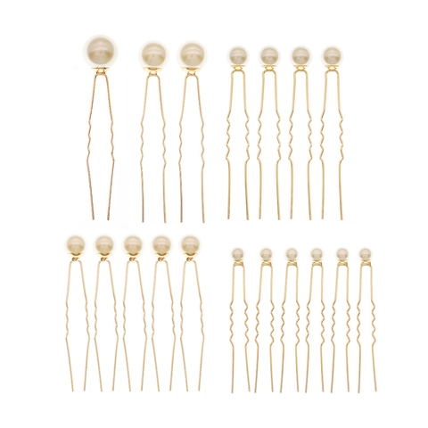Forcine per Capelli con Künstliche Perle a Forma di U Accessori per Capelli da Sposa Matrimonio Oro Argento Metallo Künstliche Perle Sintetiche
