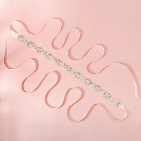 Cintura Sposa Fatta a Mano Lussuosa Cintura con Strass e Perla Artificiale per Abito da Sposa Sera Festa Donna Gioiello