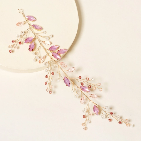 Set di Viti e Spilli per Capelli da Sposa Fatti a Mano in Lega Cristallo Strass Fiore Copricapo Oro Argento Accessori per Capelli da Sposa