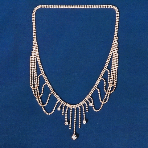 Bohemian Rhinestone Bridal Head Chain Gold Silver Alloy Tassel Forehead Hair Accessory For Wedding Party Exotic Style Women Jewelry