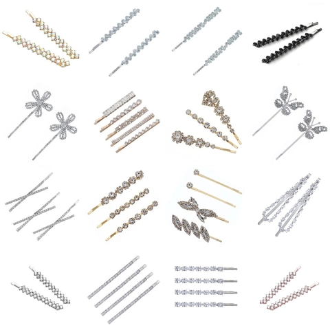 Elegante Pinza de Pelo de Diamantes de Imitación y Circonia para Mujer Estilo INS Dulce Horquillas de Aleación Flor Mariposa Accesorio