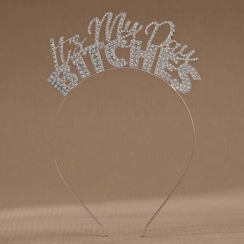 Strass Buchstabe Geburtstag Tiara Legierung Haarreif Celebrate Me Bride To Be Für Damen Mädchen Party Haarschmuck