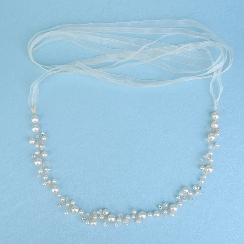 Handmade Artificial Pearl Rhinestone Bridal Belt Elegant Wedding Sash For Women Dress Accessory Thin Waist Chain