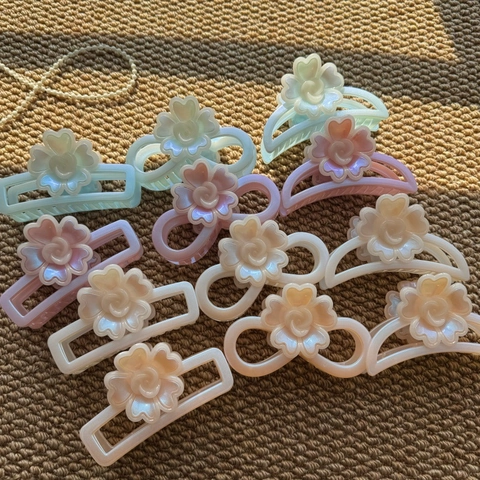Molla per Capelli alla Moda a Fiore in Plastica PS Geometrica Infinito Rettangolo Semicerchio Accessori per Capelli Donna