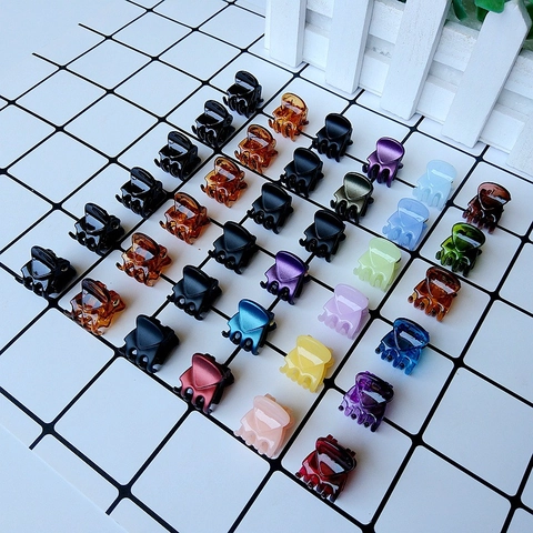 Minimalistische 1,5cm Mini Haarkralle Clips Für Damen Mädchen Kunststoff Kleine Haarklammern Für Dünnes Haar Pony Clips Koreanischer Stil Haarschmuck