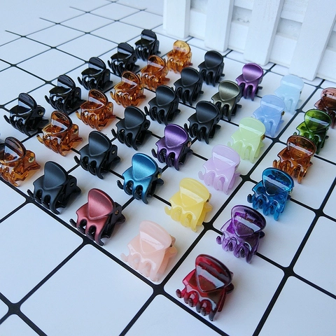 Minimalistische 1,5cm Mini Haarkralle Clips Für Damen Mädchen Kunststoff Kleine Haarklammern Für Dünnes Haar Pony Clips Koreanischer Stil Haarschmuck