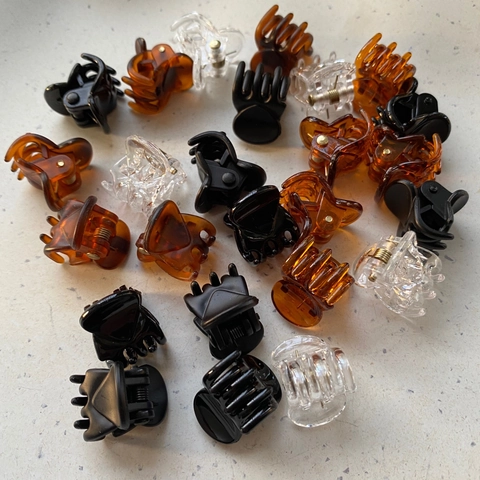 Semplice Mini Molla per Capelli a Goccia d'Acqua per Donna Versatile Stile Coreano Opaco Lucido Piccola Molletta Accessori Capelli