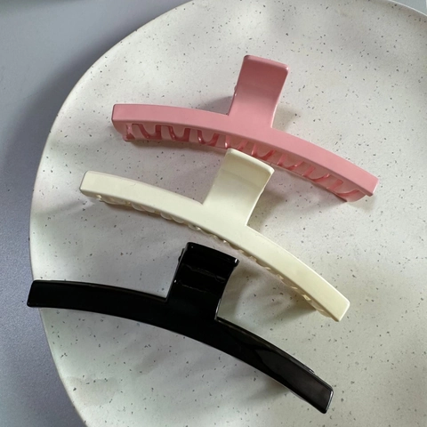Pinza per Capelli Grande Minimalista Lucida Opaca in Plastica per Donna Accessori per Capelli Spessi Fermaglio