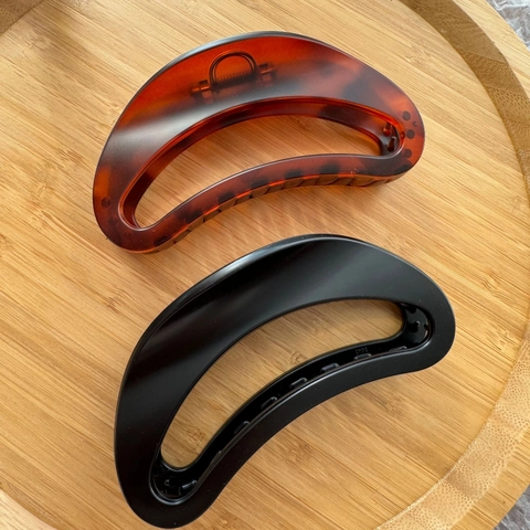 Grande Pinza per Capelli Opaca a Mezzaluna Elegante Molletta in Materiale PC Smerigliato per Capelli Folti Accessori Capelli Donna