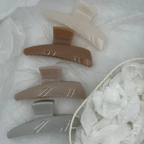 Pinza per Capelli Trapezoidale Minimalista per Donna Grande Clip a Squalo in PC Lucido Antiscivolo Tenuta Forte Accessorio per Capelli