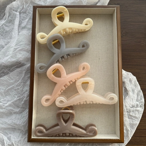 Grandi Mollette per Capelli in Acetato per Donna Minimalista Forma a Onda Pinza a Granchio Elegante Accessori per Capelli